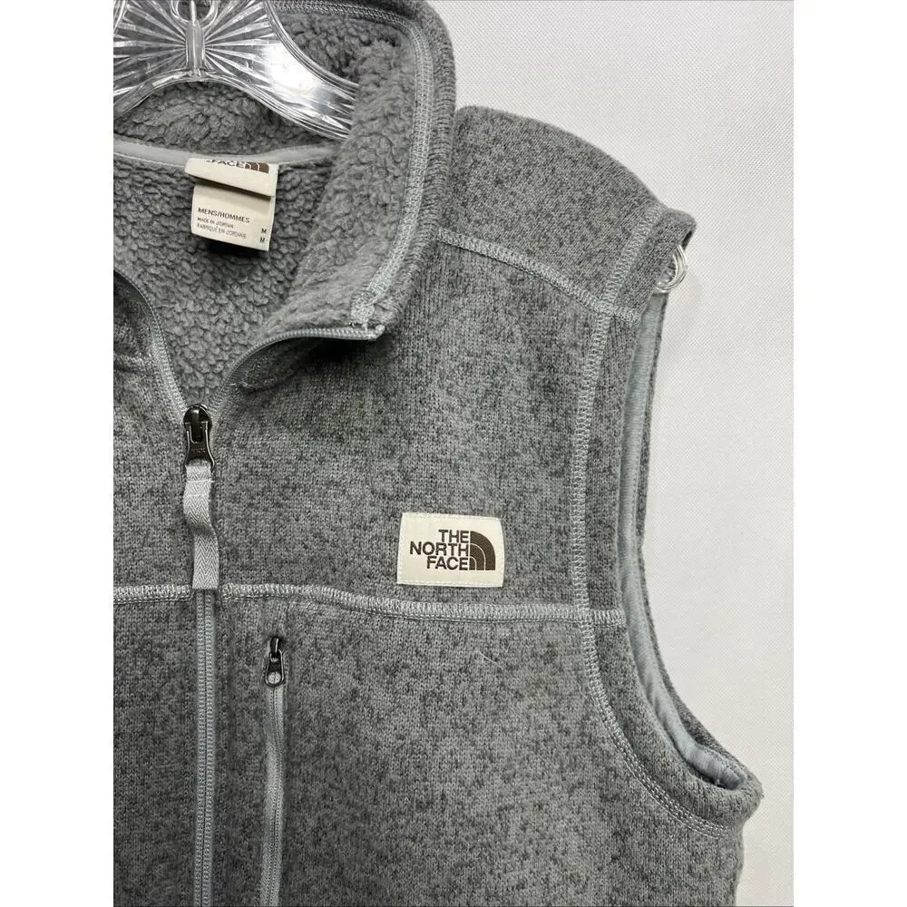 North Face Vest Men M Gordon Lyons Fleece Sweater Full Zip Hike Better NF0A3YR9